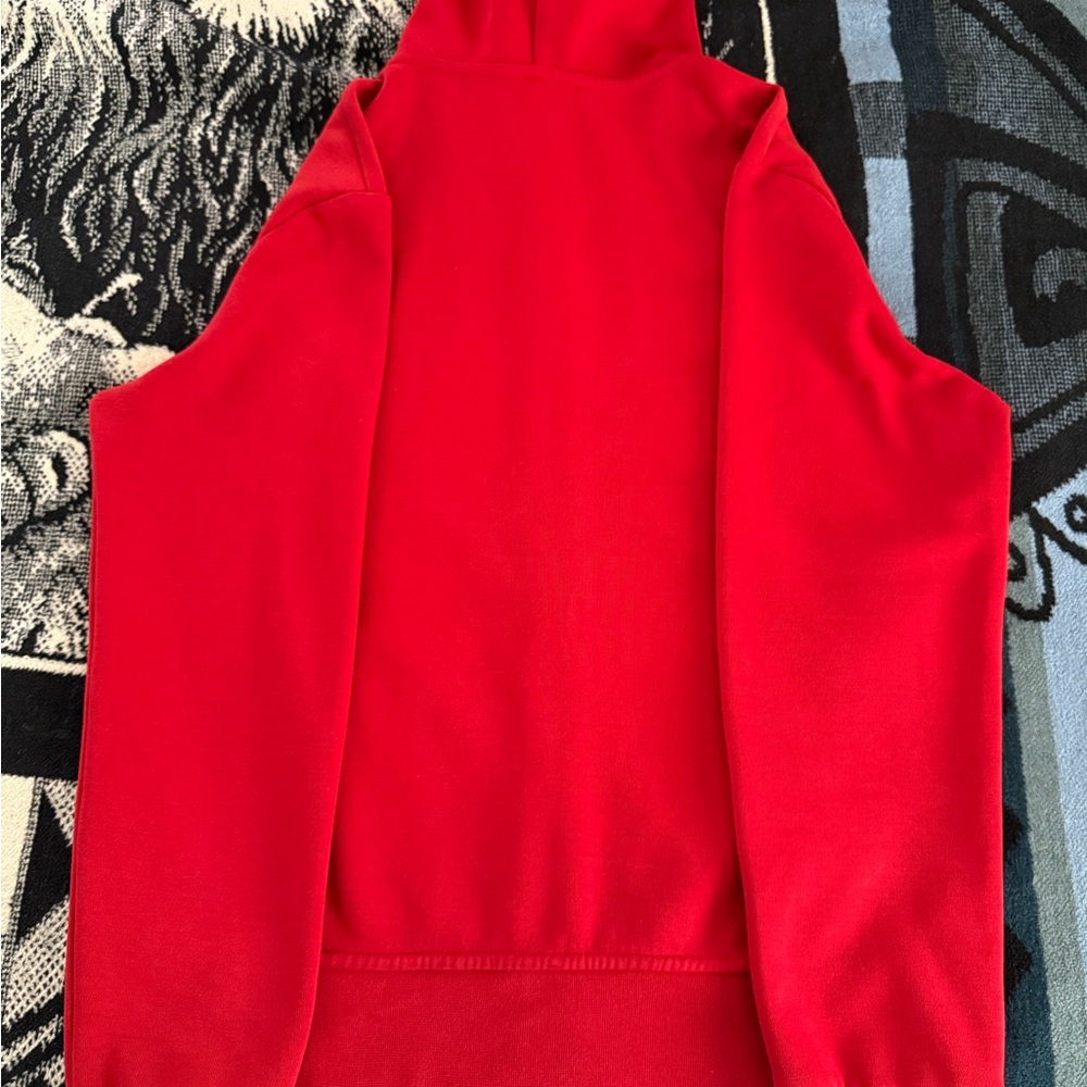 Polo Ralph Lauren Performance Double Knit Cherry Red Zip-Up Hoodie - Picture 6 of 7